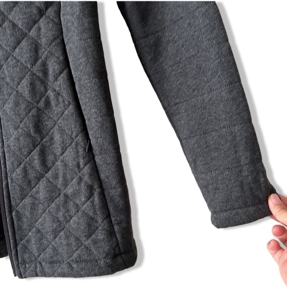 The ﻿Northface Quilted Oso Fleece Tunic Jacket Coat | Charcoal Gray | Size M - Picture 12 of 15
